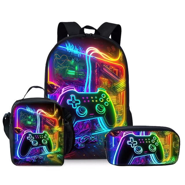 TEMU Conjunto de Peças Mochila com Controle de Jogo Legal em Desenho Animado