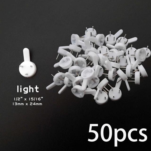 TEMU 15/50pcs Non-mark Small Hole Hanging Picture, Oil Painting, Mirror, Clock, Photo Frame Hanger For Hard Wood Furniture & Solid Wall