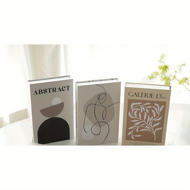 TEMU 3pcs Chic Decorative Books Set - Coffee Table, Bedroom, Living Room, Office Decor - Ideal For Christmas, Halloween, Easter, Hankka Festival, Thanksgiving, Book Decor