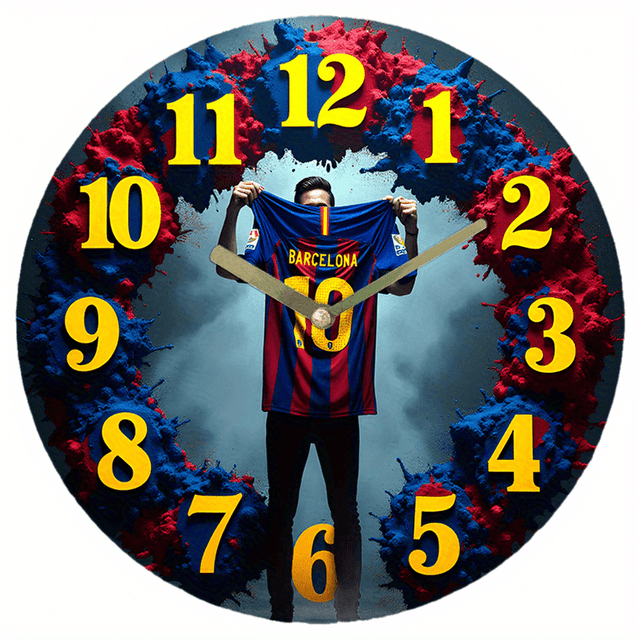 TEMU 1 reloj de pared silencioso temático 2D con llamativos, ideal para entusiastas del deporte, para regalar