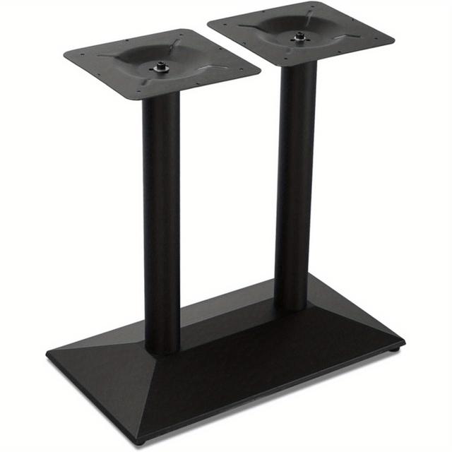 TEMU 72 Cm Table Legs With Double Columns Frame Rectangular Base Plate Bistro Table Frame Black