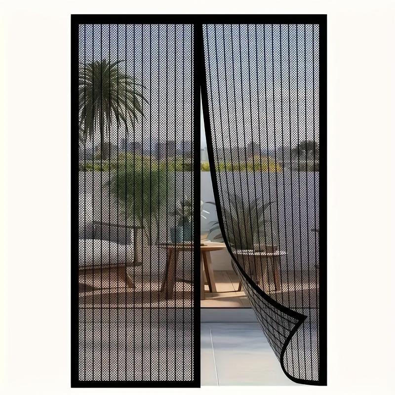 TEMU Heavy-duty Magnetic Screen Door - Insect-resistant Mesh With Self-sealing Features, Easy Setup, No Tools Required, Suitable For Use In Bedrooms And Living Rooms