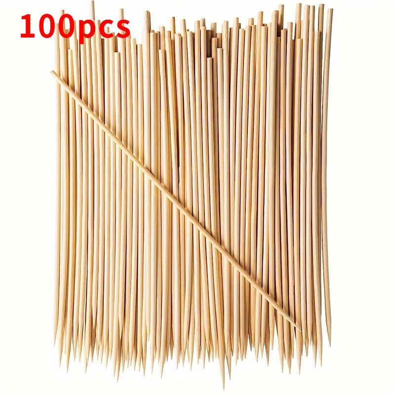 TEMU A Set Of Bamboo Skewers, Ideal For Barbecues And Suitable For Foods Like Fruits, Salads, And Snacks. Made From Food-safe Materials, Disposable Sticks Are Perfect For Kitchen Use And Parties