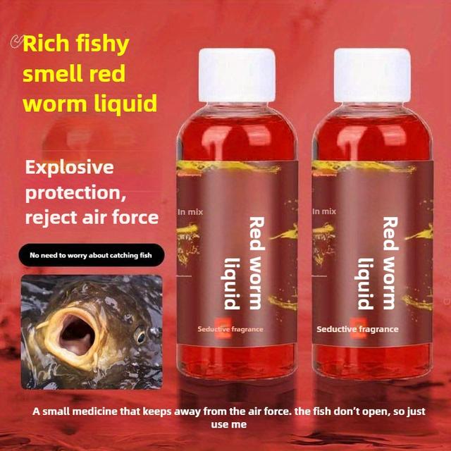 TEMU Bloodboost Fishing - With Fermented Bloodworm Extract, Odor - Lure For Carp, , - Red, - Ideal For Freshwater & Saltwater Fishing, Saltwater Fishing Lures, Packaging, Highconcentration Formula