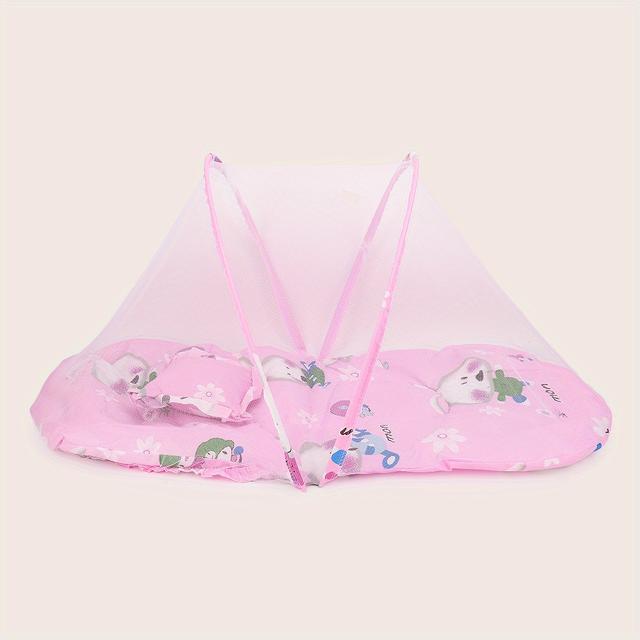 TEMU Moustiquaire pour bébé portable et pliable, installation, avec matelas et oreiller, en tissu ultra-