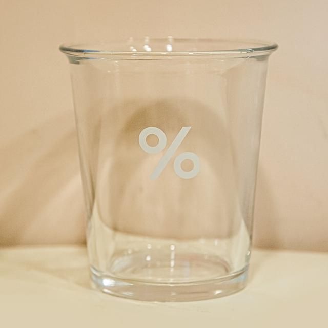 TEMU Edition Glass Espresso Cup With Percentage – 9.6cm Mug, Rounded Mouth For Smooth Drinking, Perfect Gift Idea For , Coffee Cup