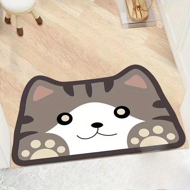 TEMU Silica Gel Cat Feeding Mat -- Super Absorbent, Non-slip Pet Food Placemat
