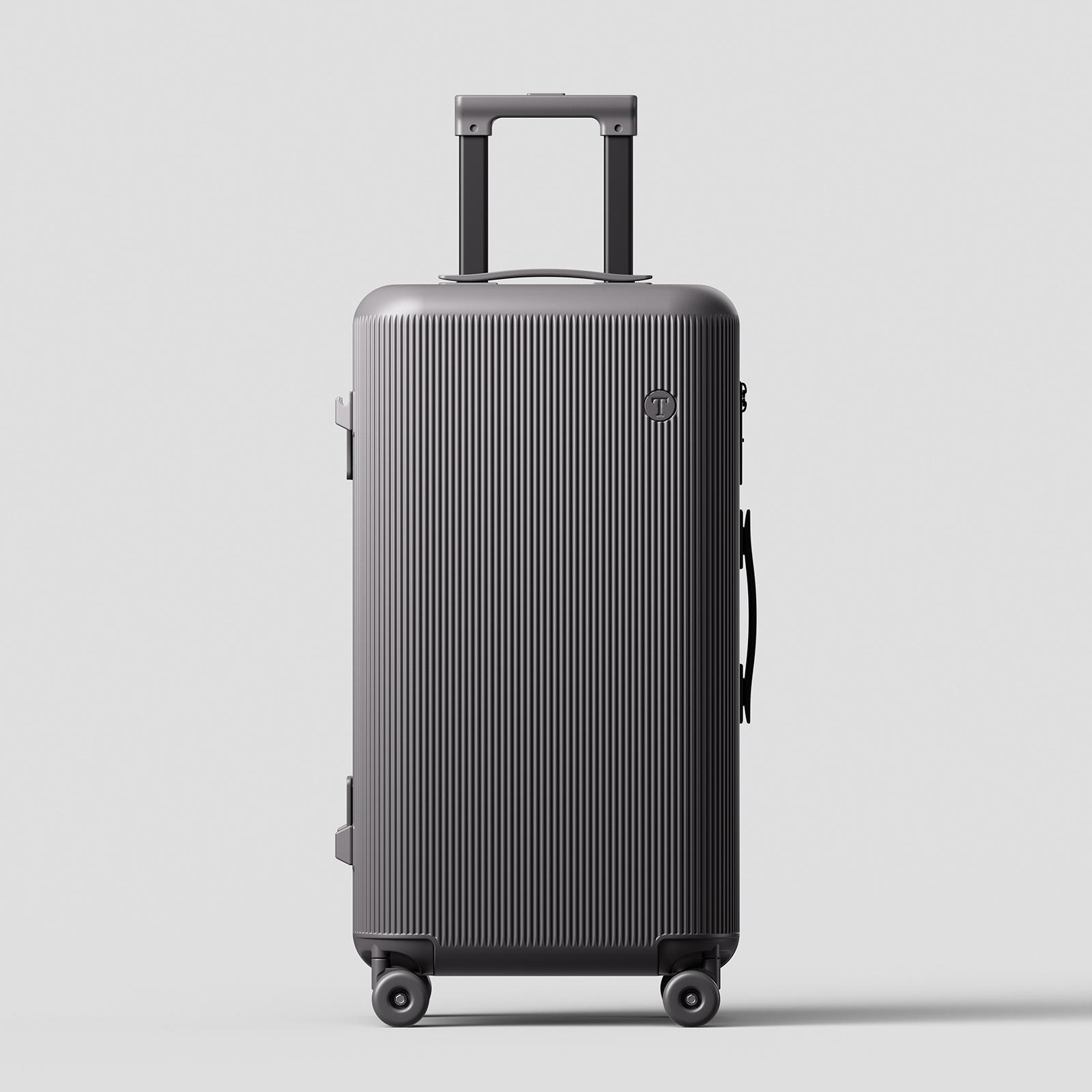TEMU Frame Luggage Box For Women, Large Capacity, Durable, Thick Travel Box, 20 Inch Boarding Suitcase, Double Layered Zipper Password Box, Luggage Travel Box