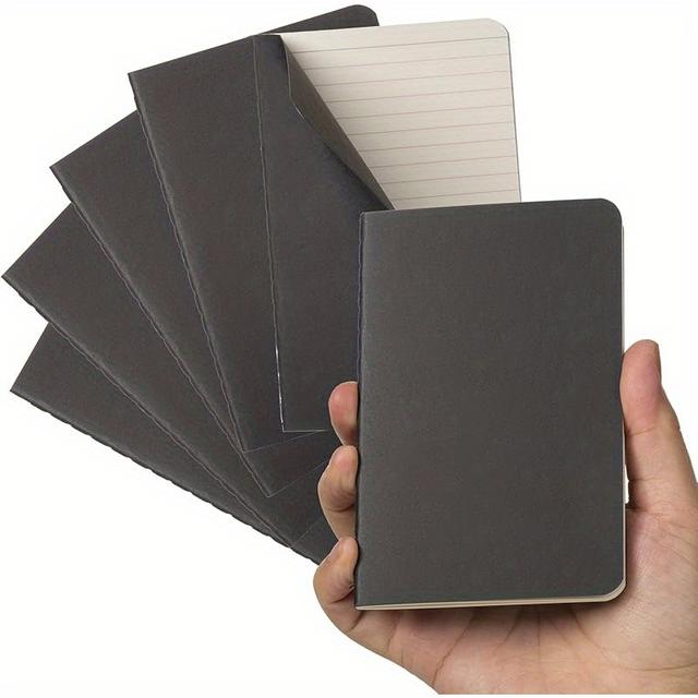 TEMU Set Of 6 Softcover Mini Notebooks, Measuring 3.5" X 5.5", Ideal For Men And Women On The Go, Including Travelers And Writers, Featuring With 60 Lined Pages