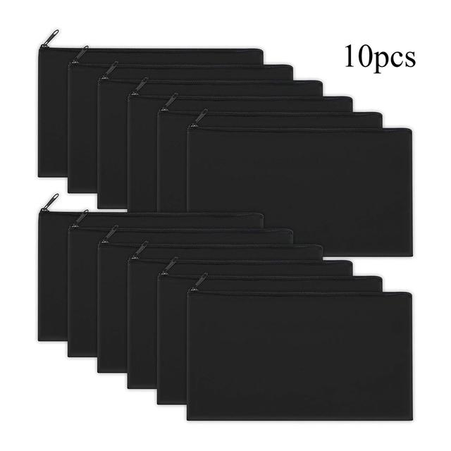 TEMU 10pcs/30pcs Canvas Makeup Bags – Blank Zipper Pouches For Sublimation Heat Transfer Printing, Diy Travel Toiletry Organizer Bags