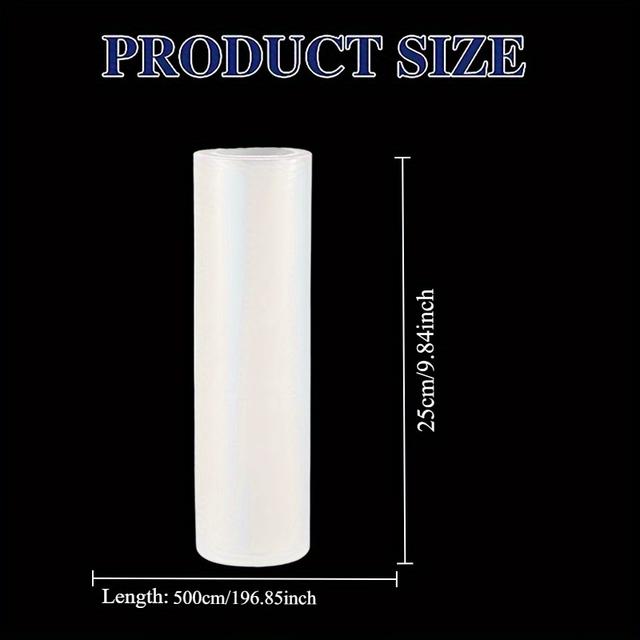 TEMU 1 Roll Transparent Water Soluble For Embroidery Mask, Pva Cold Water Soluble Computer Embroidery Liner, Low Temperature Dissolution Water Soluble Film Embroidery