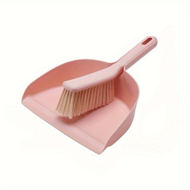 TEMU Thickened Non-slip Dustpan Cleaning Set (3 Colors) | Multi-surface For Pet Hair, Carpets & Floors | Portable Sweeper For Sofa, Desk & Tight Spaces