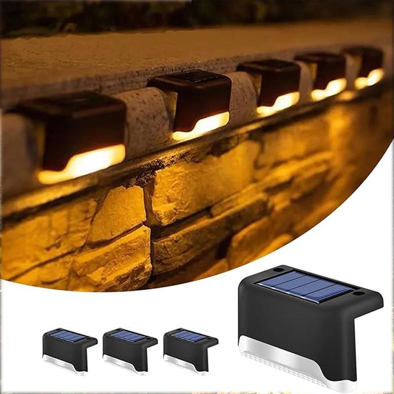 TEMU 10/20pcs Solar Led Deck Lights - Ip65 Waterproof, Auto , For Outdoor Stairs, Fence & Pathway - Commercial Spaces Like Malls, Hotels, And Libraries, Stair Lights