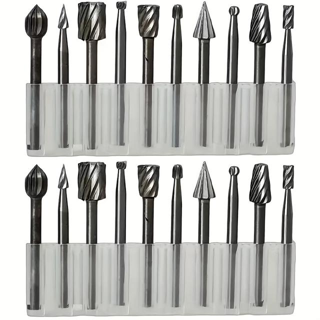 TEMU 20 st / Roterande - Kraftfulla dubbelkantade slip- och snidverktyg lämpliga för träbearbetning, metallborrning, polering - Professionella roterande sliphuvuden