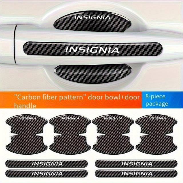 TEMU ชุดสติกเกอร์กันรอย 8 ชิ้น สำหรับหูเปิดประตูรถยนต์ "INSIGNIA" ออกแบบมาเพื่อป้องกันการลื่นและรอยขีดข่วน ใช้ได้กับรถยนต์ทุกรุ่น