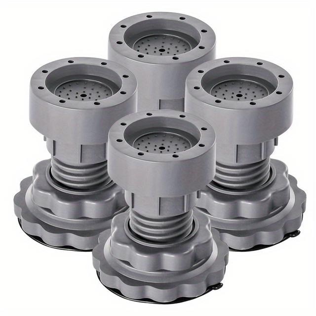 TEMU Conjunto de 4 Pés Grandes com e Amortecimento de para Máquinas de Lavar Roupa, Almofadas Antivibração Ajustáveis Adequadas para Máquinas de Lavar e Secar