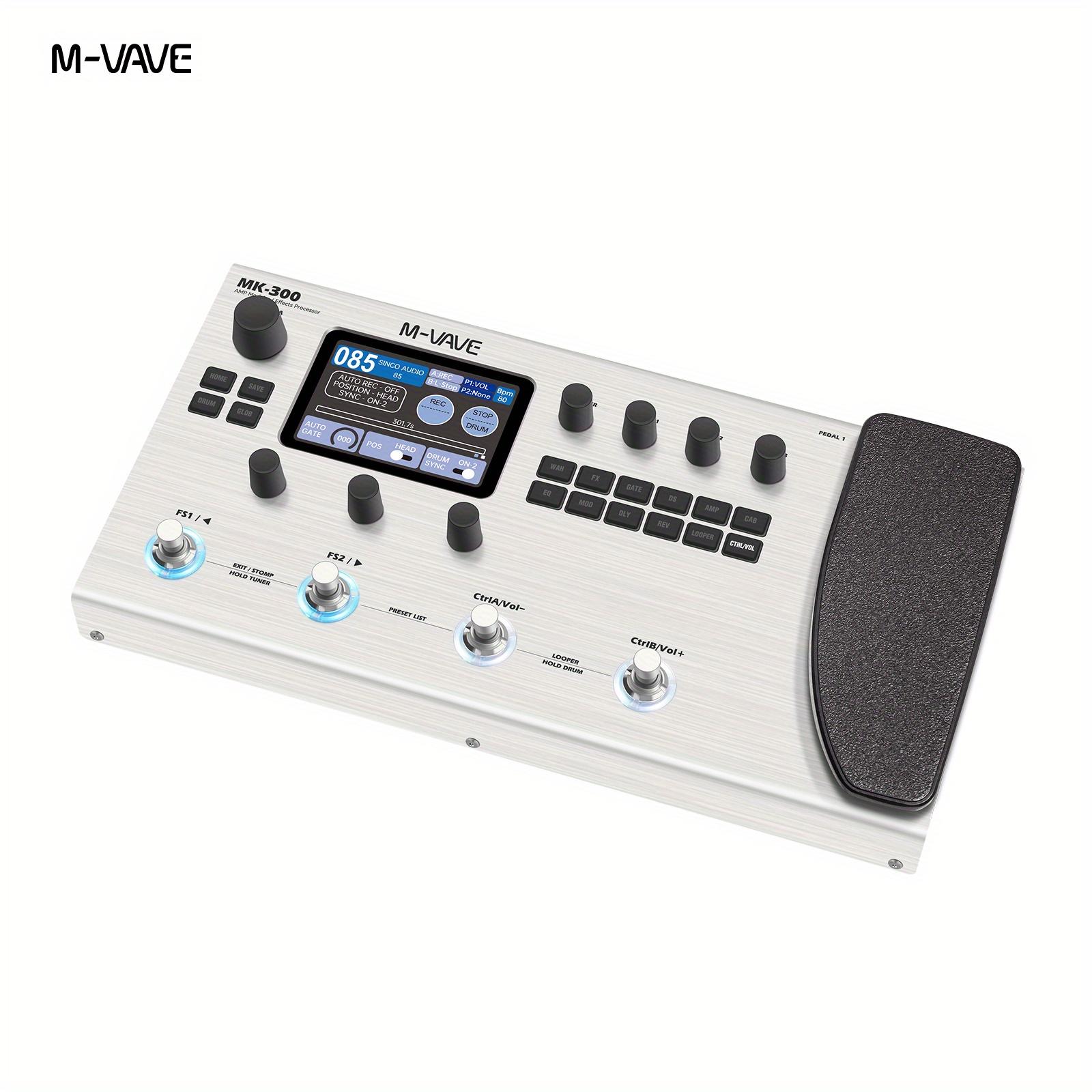 TEMU Procesador de multiefectos para guitarra/ MK-300, LCD de 3.5" + 4 pedales de expresión, modelado ANN 120 amplificadores/360+ efectos, estéreo + de , grabación MIDI/IR/BT/OTG