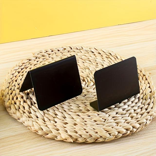 TEMU Ensemble de 10 étiquettes de prix effaçables noires pour boulangeries, présentoirs pour aquariums de poissons et de fruits de mer tendance, petites enseignes à craie
