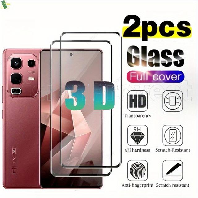TEMU 3d Edge Curved Glass For Infinix Note 50s Glass Screen Protector For Infinix Note 50s 5g Protective Film Camera Len Protector