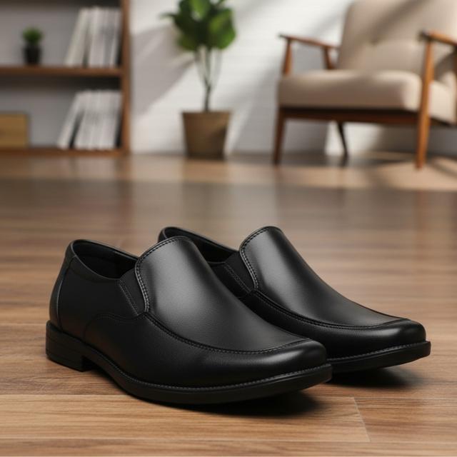 TEMU Men' School And Shoes 2025 New Non-slip Comfortable Closed-toe Dress Shoes Black Business Casual Walking Shoes Eu Size 31-45
