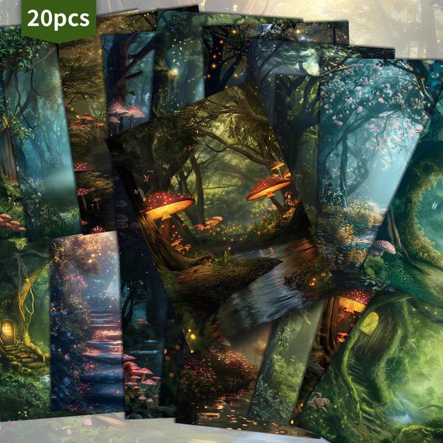 TEMU Set Of 20 Assorted Gift Cards Featuring A Theme - 4x6 Inches Retro Junk Journal Paper, Classic Pinup Art, Collectible Decorative Cards Perfect For Scrapbooking And Crafting