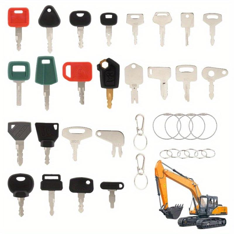 TEMU 36pcs Engineering Key Replacement , Universal Construction Machinery Key Engine Start Switch