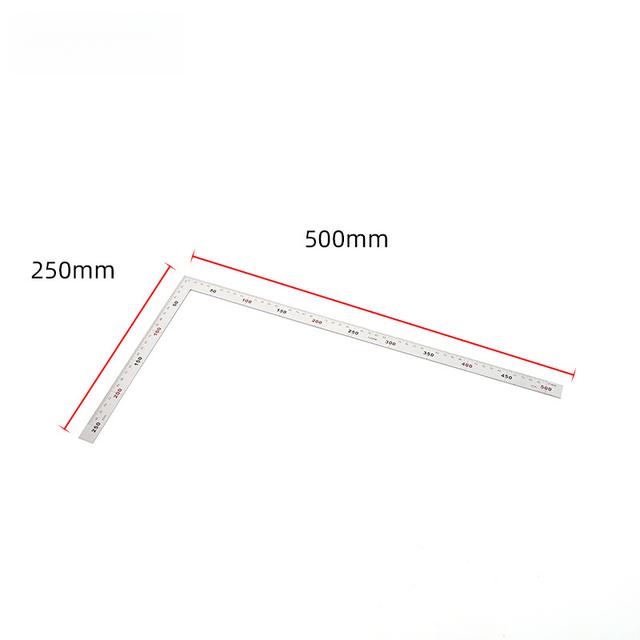 TEMU Stainless Steel Angle Ruler | 90 Degree Base Right Angle Ruler, L-shaped, Scale Thickened, Durable, Made Of 304 Stainless Steel
