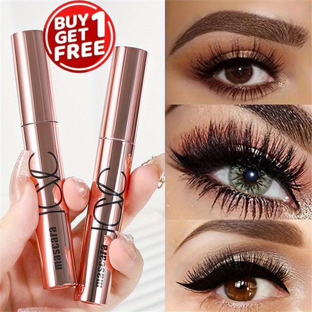 TEMU Buy 1 Get 1 Free! Volumizing & Curling Mascara - Black, Waterproof, Sweatproof, Long-lasting, No Smudge, No Flake, Types, Makeup | Stylish Mascara Design | Waterproof Mascara