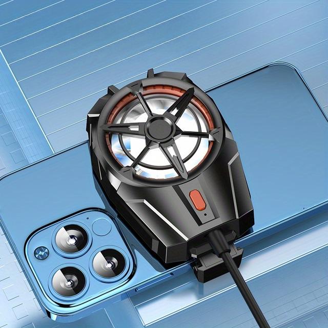 TEMU 1 шт. Покращений X52 Смартфон Охолоджуючі вентилятори Тиха робота Три швидкості Регульований ігровий радіатор для мобільного телефону