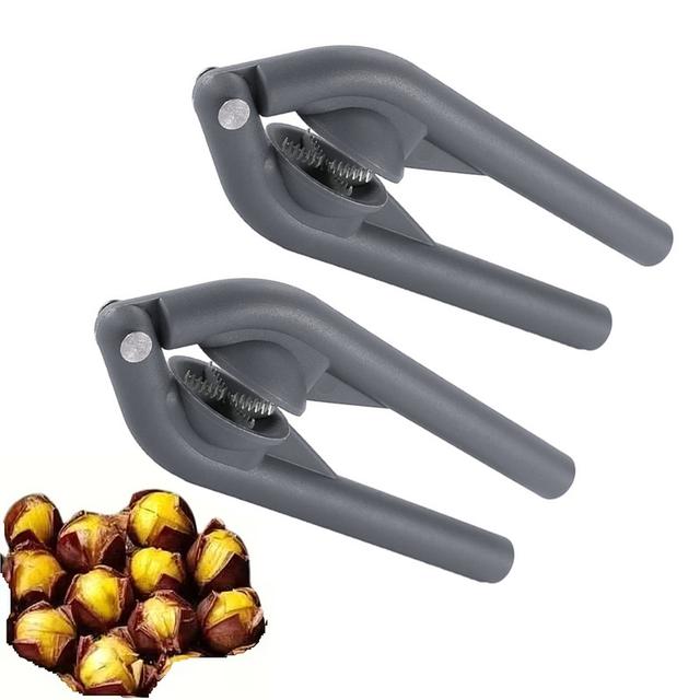 TEMU 2pcs Portable Nut Opener Plier - Heavy-duty Chestnut Nutcracker With Sturdy Construction For Chestnuts - Easy- Ergonomic Handle For Home Professional Kitchens
