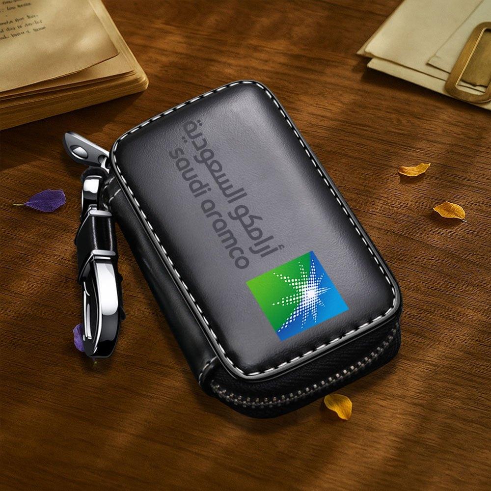 TEMU For Key Fob Control - Saudi Arabian Logo Keychain, Durable Zipper Closure Key Protector Case, Unisex Gift For (valentine's Day, Father's Day, Thanksgiving) - Brand Accessory