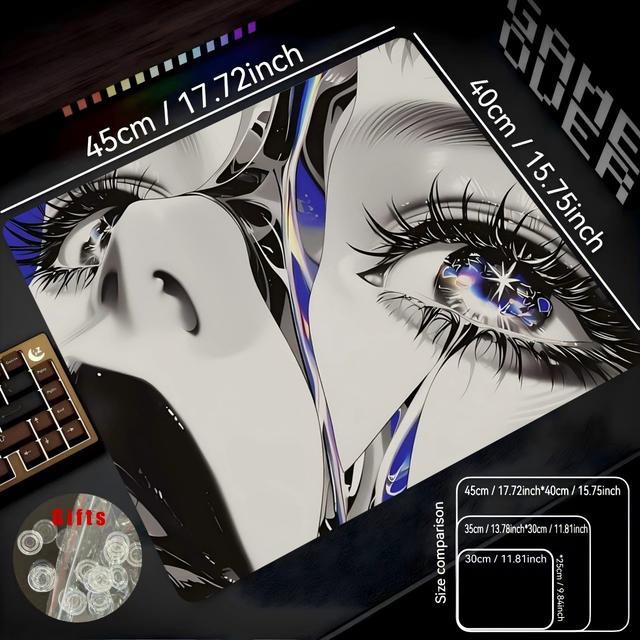 TEMU Tempered Glass Mouse Pad | Smooth Upgrade For Fps Gaming, Office Desk Mat, Ideal Gift For , - Surface