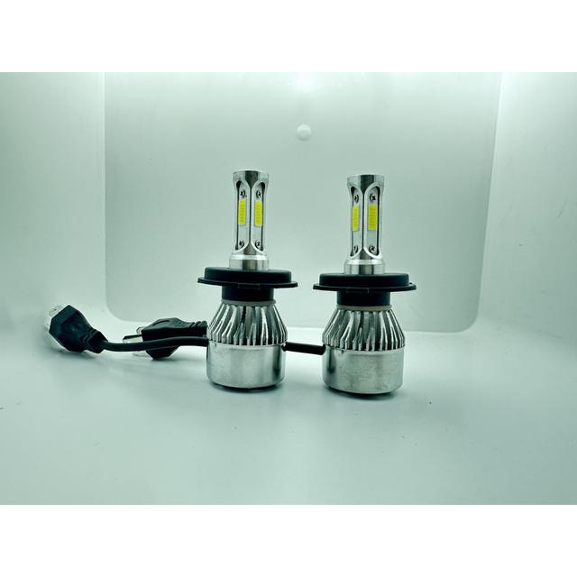 TEMU 2pcs H4 Led Automatic Light 20000lm Size Automatic Led Led Led Light Bright Cob Chip White 360° Beam Motorcycle Headlight 6500k High Power