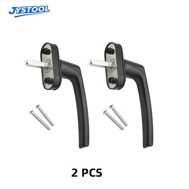 TEMU 2-pack Aluminum Alloy Window Handle In White/black, Non-locking Aluminum Window Lock With Spindle, Round Knob Window Lever For Home, Balcony & Patio Doors, Application Control Method
