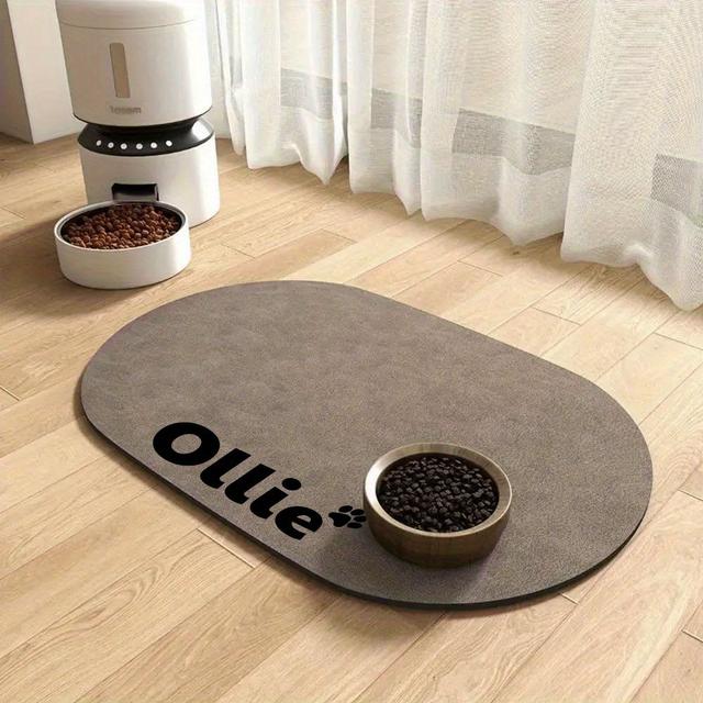 TEMU Personalized Dog Food Mat Featuring Your Pet's Name, Custom-designed For Your Furry Friend. A Thoughtful Gift For Your Pet