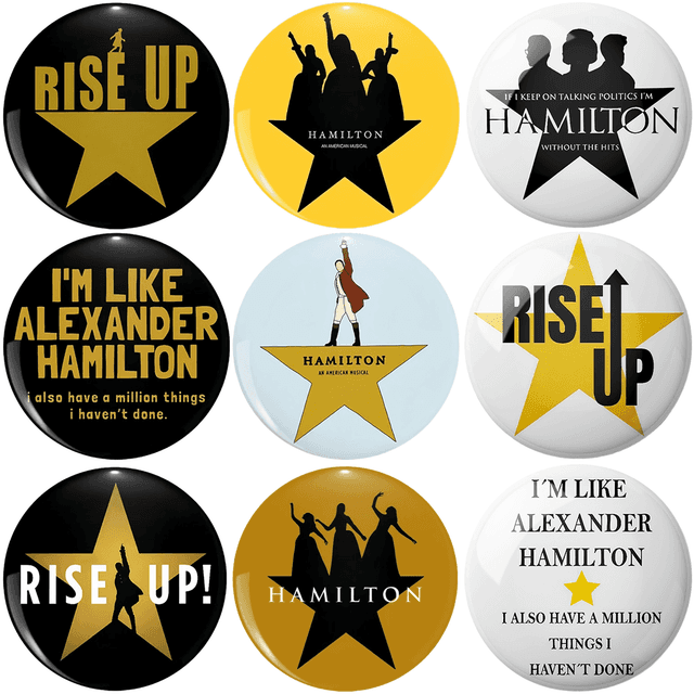 TEMU Set Of 9 Musical Ensemble Badges - Vintage Style Brooches Featuring Inspirational Quotes, Stars, And - Theater Enthusiasts, Musical And Fans, And Theater Additions