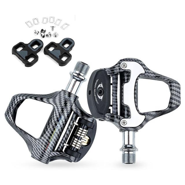 TEMU Carbon Fiber Road Bike Pedal With Self-locking Mechanism - , Lightweight &