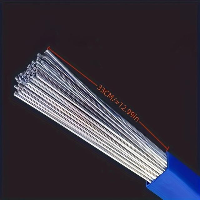 TEMU 100pcs Low-temperature Aluminum Welding Rods - For Copper, Iron, Aluminum & Stainless Steel Repair, No , Precut Bars For Quick Fixes, Seamless Metal , Welding Accessories