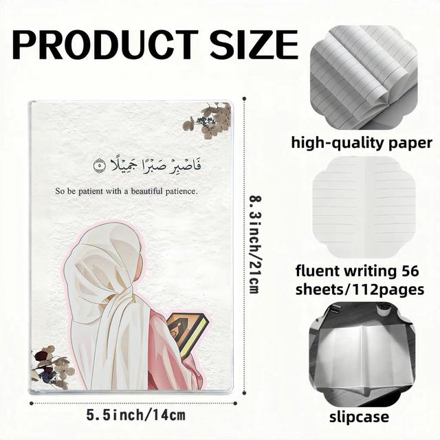 TEMU 1 Notizbuch mit islamischem Kulturthema | 5,5x8,3 Zoll | Ideal für Schule Büro | Tagebuch für islamischer Kultur | Religiöses Notizbuch | Religiöses Geschenk