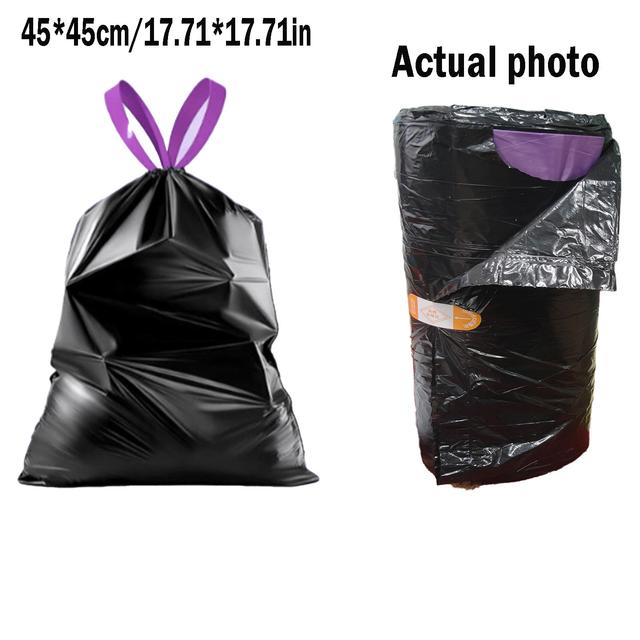 TEMU 99개/1롤 20L 드로스트링 쓰레기 봉투, 두꺼운 쓰레기 봉투, 찢어짐 방지 & 강력한 하중 지지력, 블랙, 가정, 주방, 욕실 & 사무실 사용에 적합