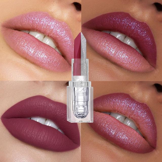 TEMU Velvet Matte Lip Color - Waterproof Lip Featuring Shimmering Frost And Rich Plum Hues, Non-tacky Formula For All-, Suitable For Tones, Ideal For Daily Wear And