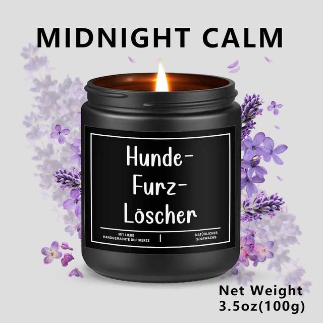 TEMU Lavender Scented Glass Jar Candle Funny Christmas Quirky German Gift Sarcastic Saying Humorous Decor Perfect For Colleagues Family Holiday Seasonal Home Keepsake