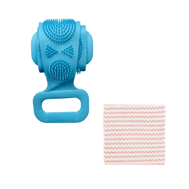 TEMU Large Soft Shower Back Scratcher With Handle - Exfoliating Body Massager Suitable For , , Shower/bath Use, Skin Smoothing &
