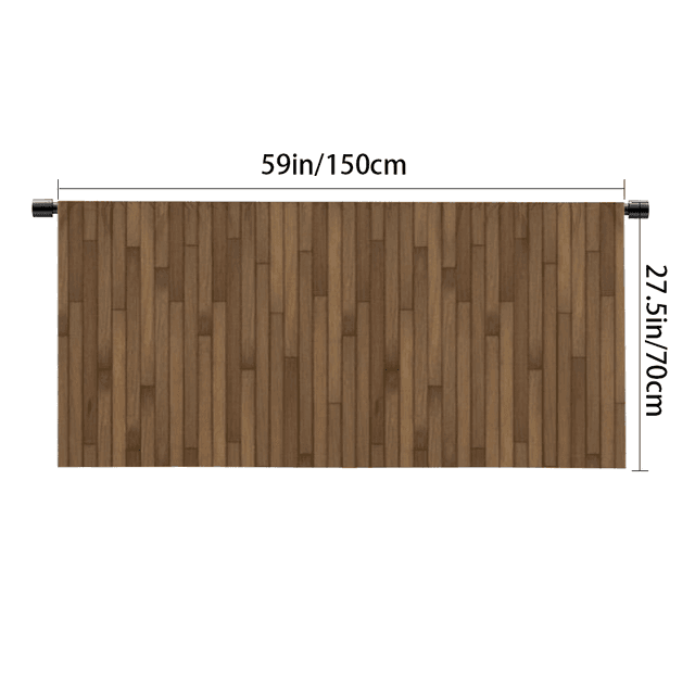 TEMU 1pc Falda de Mesa de Poliéster con de Grano de Madera, Cortina para Cocina Impresión Digital en , Diseño con Bolsillo para Barra Adecuado para Dormitorio y Decoración de Armario