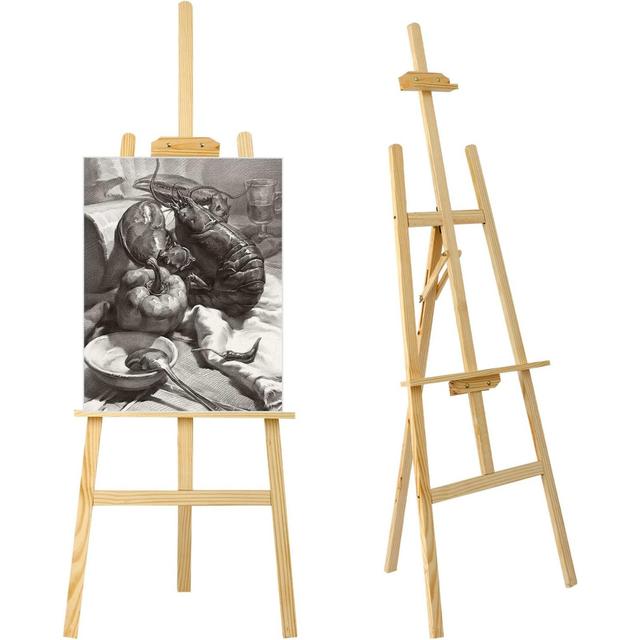 TEMU Easel Stand 1.5m Studio Easel Canvas Stand For Wedding Adjustable Drawing Painting Holder Foldable Artist Tripod Easel For Painting Sketch Exhibition