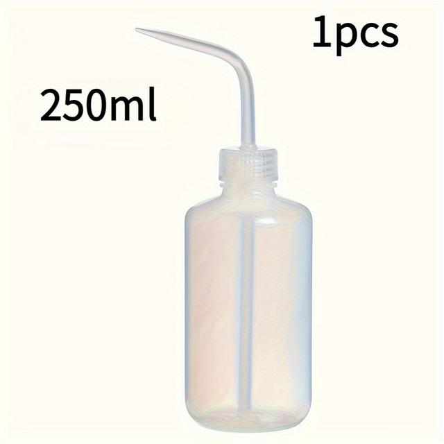TEMU 1pc Laboratory-grade Abs Plastic Washing Bottle With Curved Spout & Graduated Scale - Handwash Only, Round Shape, Durable & Easy-to- Use