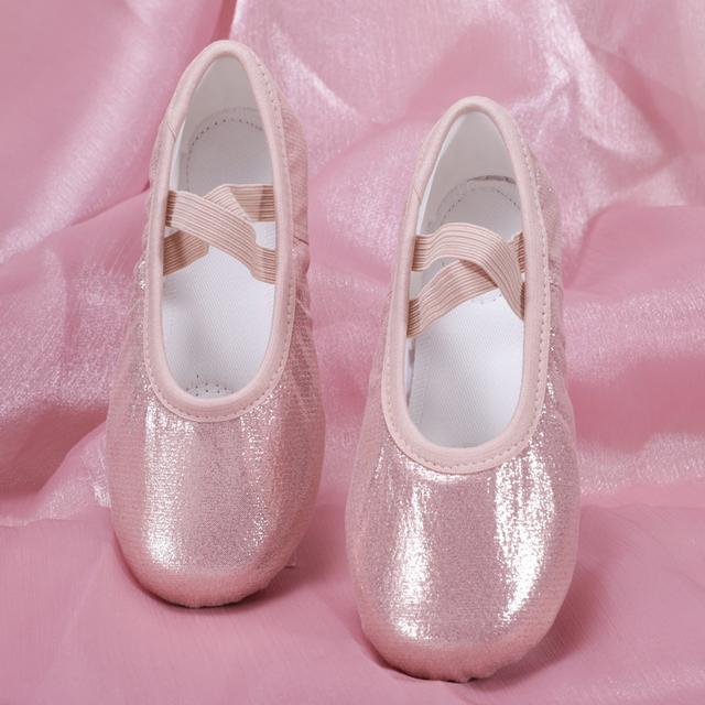 TEMU Baby Dance Shoes Shiny Stage Performance Shoes Physical Ballet Shoes Yoga Shoes