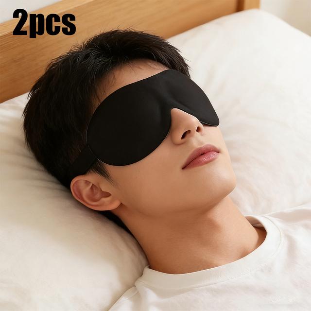 TEMU 2pcs Masks, , Yoga Masks, 100% Light Blocking, Adjustable Straps, Soft, Breathable, Skin-friendly, Hypoallergenic, Sleep Masks, Perfect For Travel, Home, Office, And Short Breaks