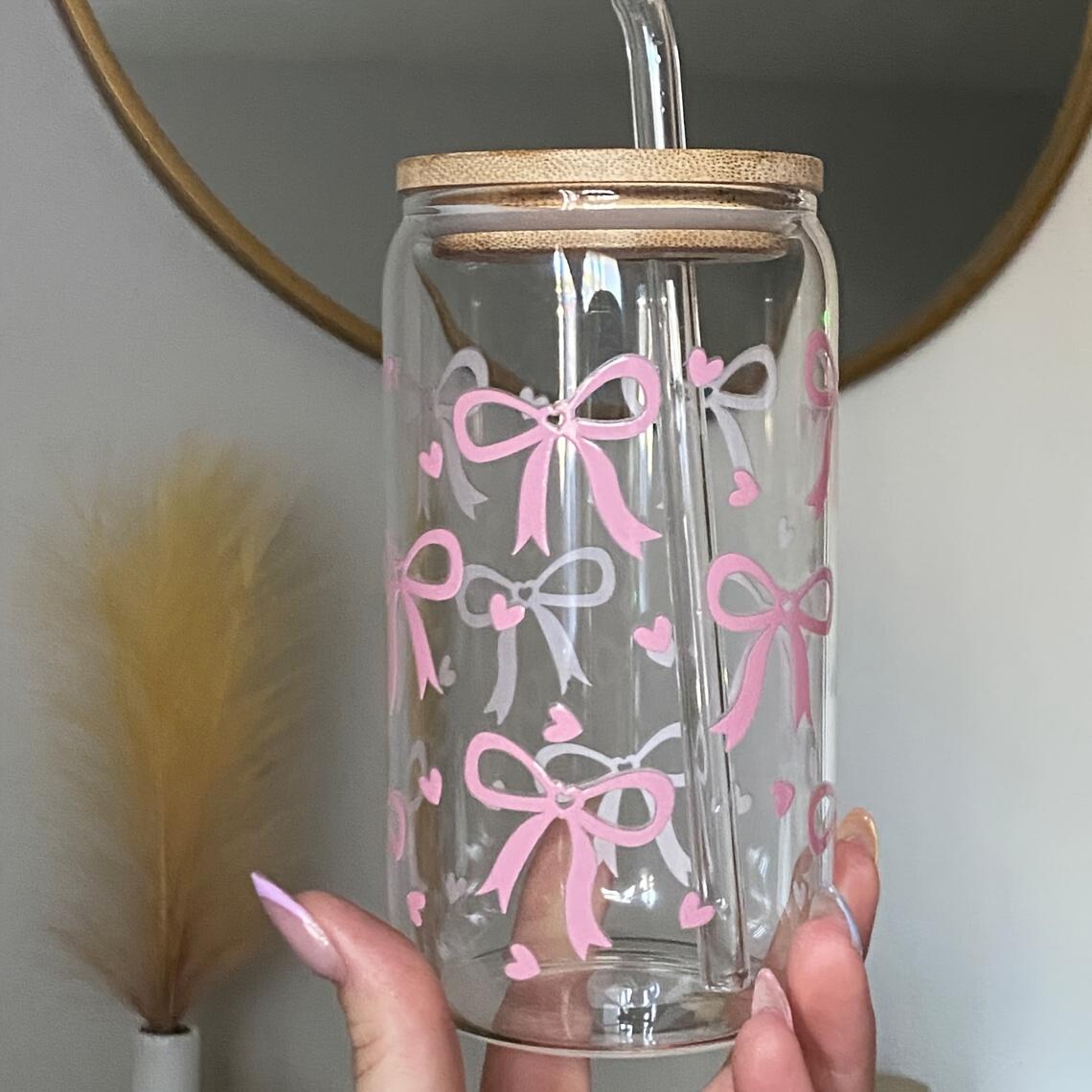 TEMU taza de vidrio de 16 oz con forma de y , con y reutilizable, recipiente de bebida , adecuado para café, leche, , cerveza, idea de regalo