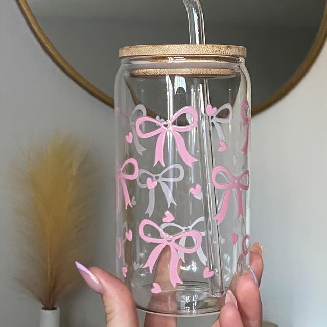 TEMU taza de vidrio de 16 oz con forma de y , con y reutilizable, recipiente de bebida , adecuado para café, leche, , cerveza, idea de regalo